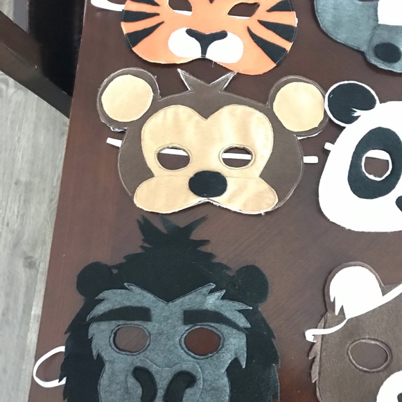 Safari felt mask,hand made - Picture 3 of 7